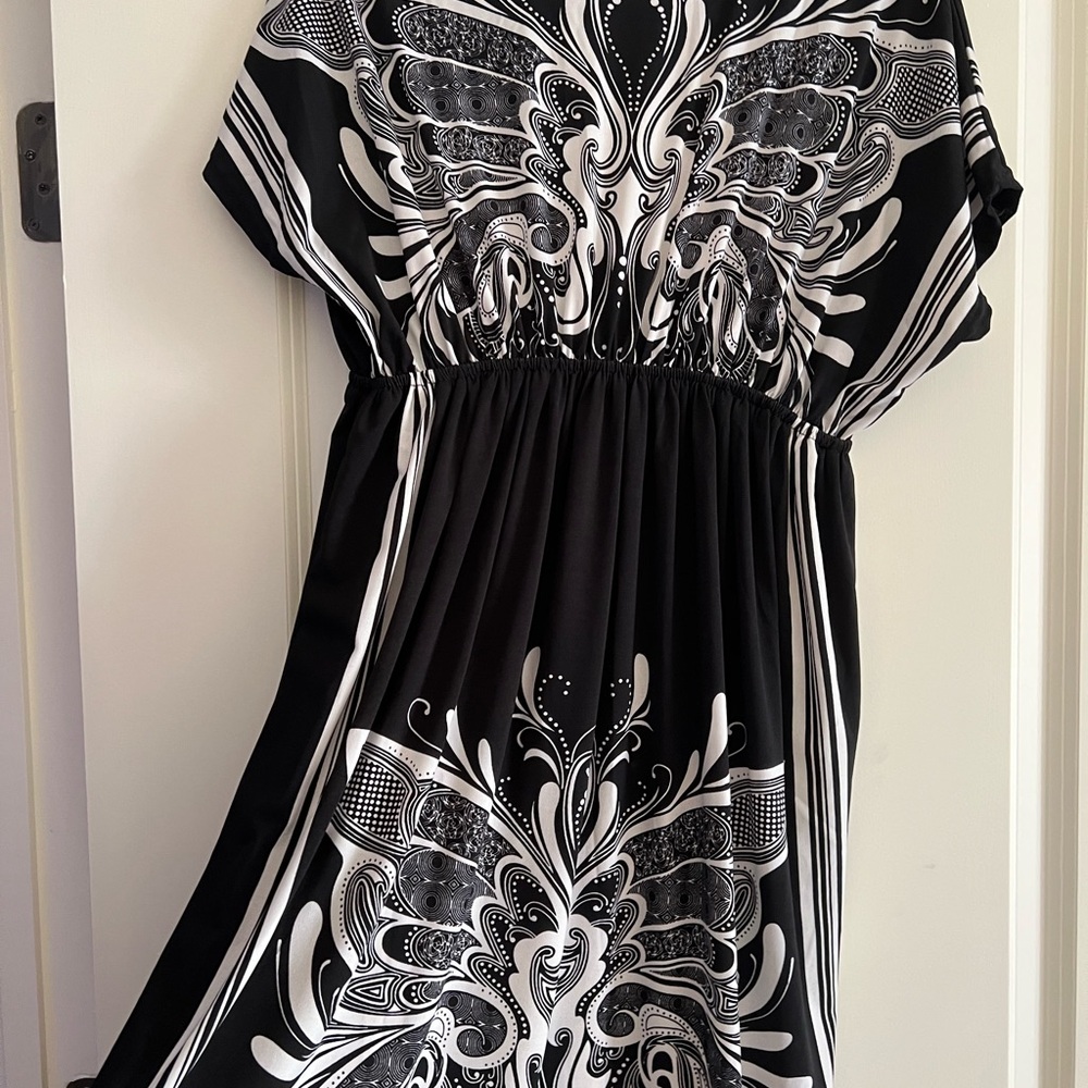 Elegant Black and White Dress